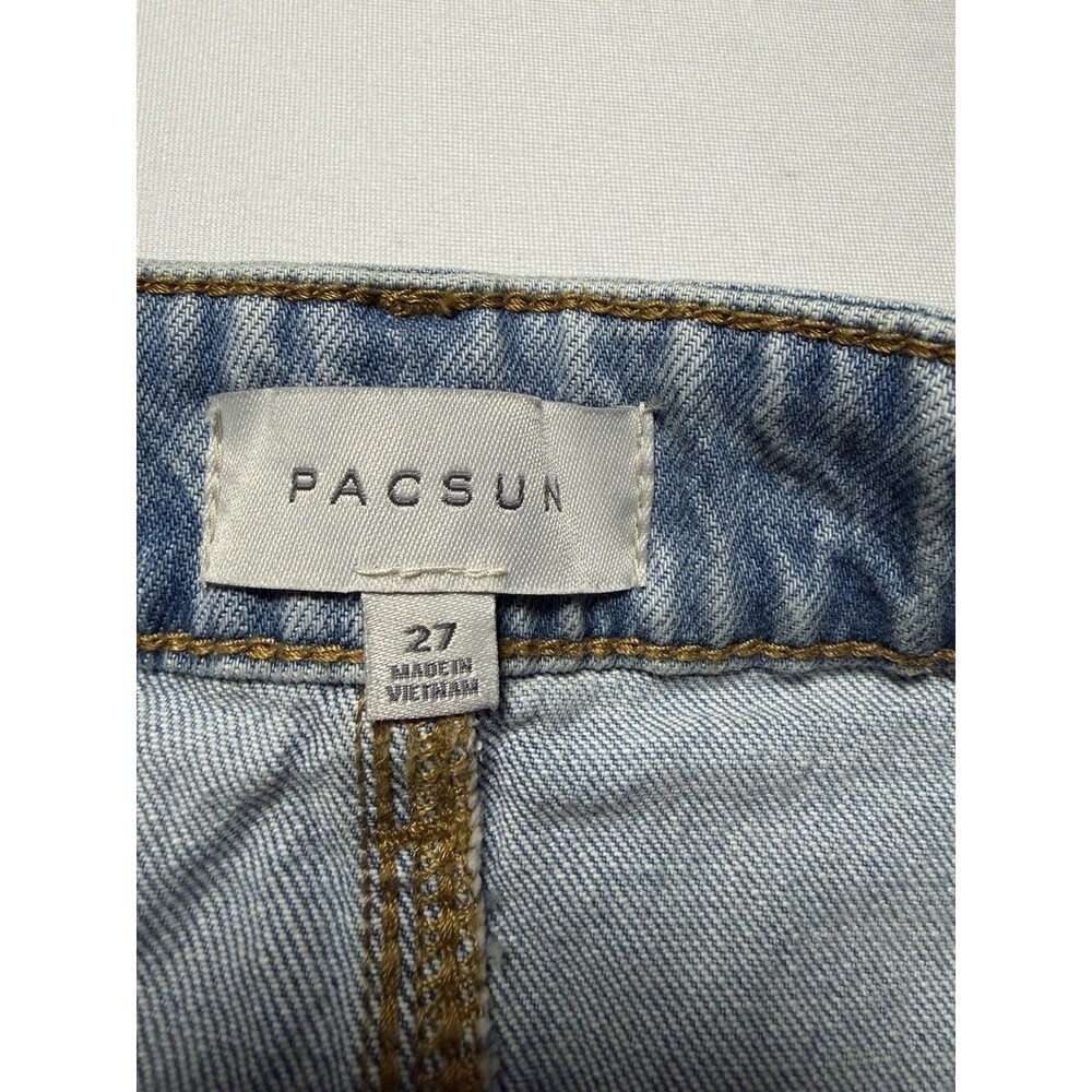 PacSun Skirt Women’s Denim Miniskirt Light Medium Wash Short Jean Skirt Size 27 - Picture 4 of 8